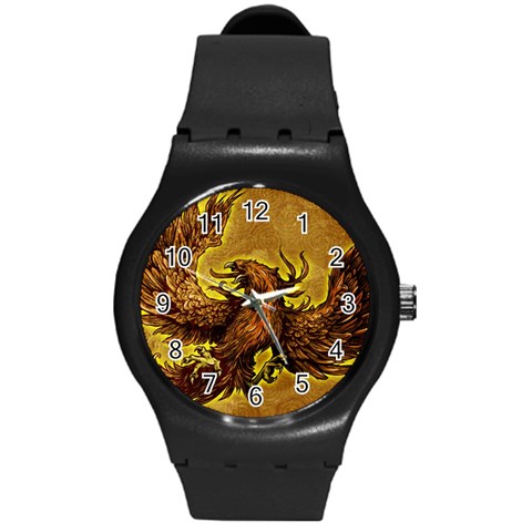 Phoenix Rising Round Plastic Sport Watch Medium from ArtsNow.com Front