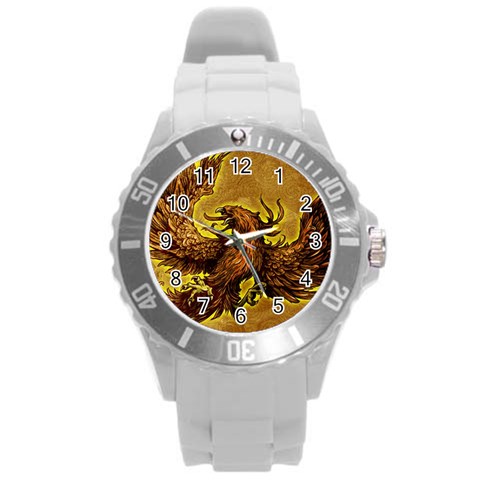 Phoenix Rising Round Plastic Sport Watch Large from ArtsNow.com Front