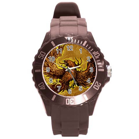 Phoenix Rising Round Plastic Sport Watch Large from ArtsNow.com Front