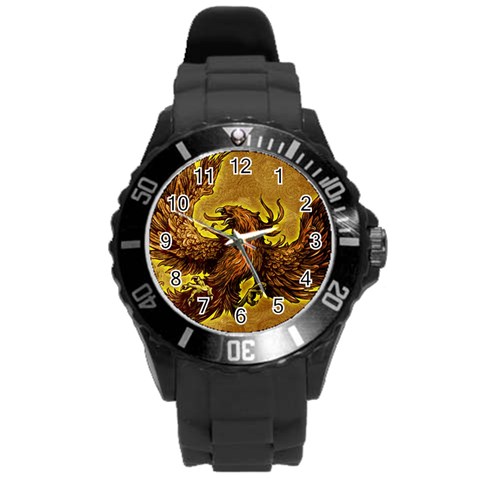 Phoenix Rising Round Plastic Sport Watch Large from ArtsNow.com Front