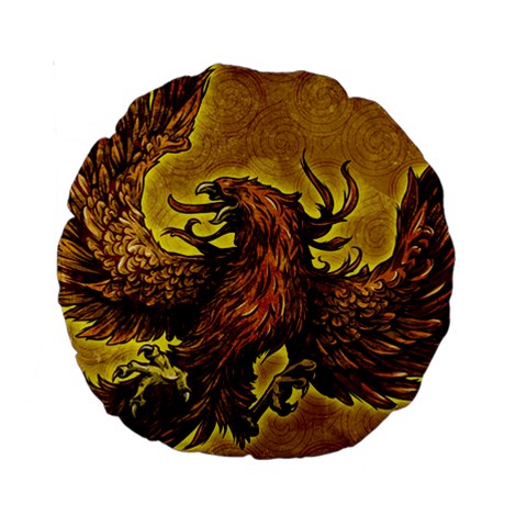 Phoenix Rising 15  Premium Round Cushion  from ArtsNow.com Back