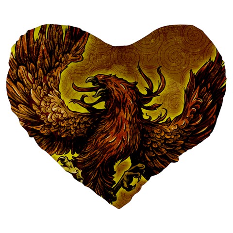 Phoenix Rising 19  Premium Heart Shape Cushion from ArtsNow.com Front