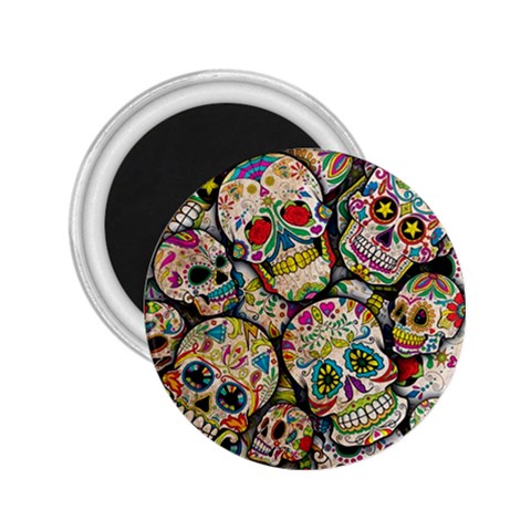 Sugar Skull Collage 2.25  Magnet from ArtsNow.com Front