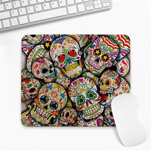 Sugar Skull Collage Large Mousepad from ArtsNow.com Front