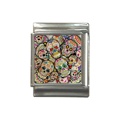 Sugar Skull Collage Italian Charm (13mm) from ArtsNow.com Front