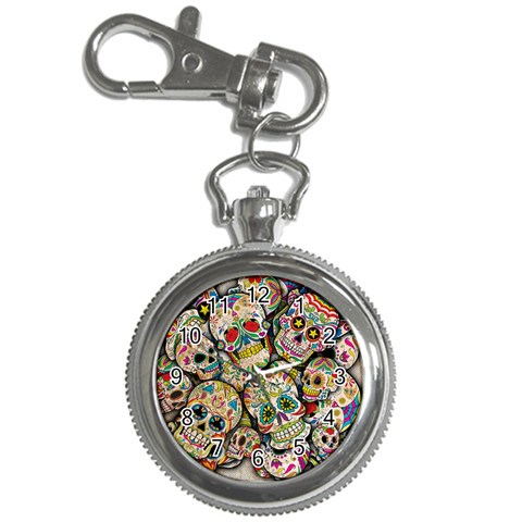 Sugar Skull Collage Key Chain Watch from ArtsNow.com Front