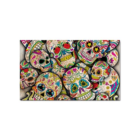 Sugar Skull Collage Sticker (Rectangular) from ArtsNow.com Front