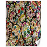 Sugar Skull Collage Canvas 12  x 16 