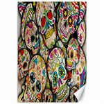 Sugar Skull Collage Canvas 12  x 18 