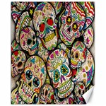 Sugar Skull Collage Canvas 16  x 20 