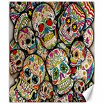 Sugar Skull Collage Canvas 20  x 24 