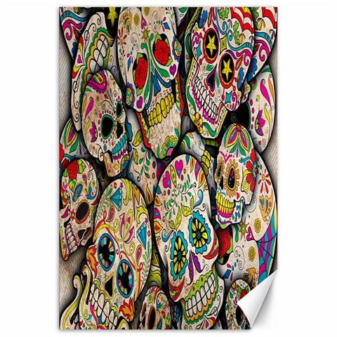 Sugar Skull Collage Canvas 20  x 30  from ArtsNow.com 19.62 x28.9  Canvas - 1