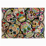 Sugar Skull Collage Glasses Cloth (Large)