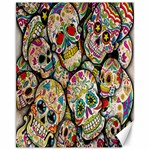 Sugar Skull Collage Canvas 11  x 14 