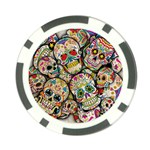 Sugar Skull Collage Poker Chip Card Guard