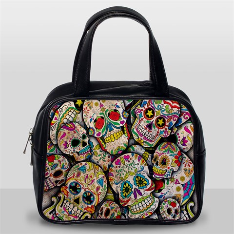 Sugar Skull Collage Classic Handbag (Two Sides) from ArtsNow.com Back