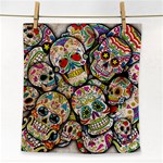 Sugar Skull Collage Face Towel