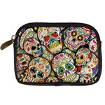 Sugar Skull Collage Digital Camera Leather Case