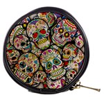 Sugar Skull Collage Mini Makeup Bag