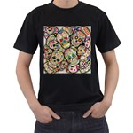 Sugar Skull Collage Men s T-Shirt (Black)