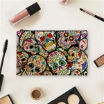 Sugar Skull Collage Cosmetic Bag (Medium)