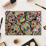 Sugar Skull Collage Cosmetic Bag (Large)