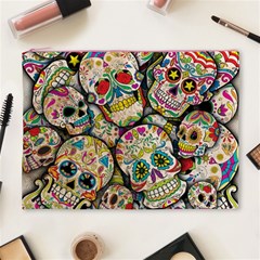 Sugar Skull Collage Cosmetic Bag (XL) from ArtsNow.com Front