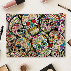 Sugar Skull Collage Cosmetic Bag (XL) from ArtsNow.com Back