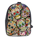 Sugar Skull Collage School Bag (Large)