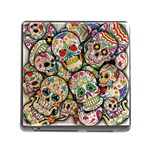 Sugar Skull Collage Memory Card Reader with Storage (Square)