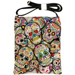 Sugar Skull Collage Shoulder Sling Bag