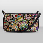 Sugar Skull Collage Shoulder Clutch Bag