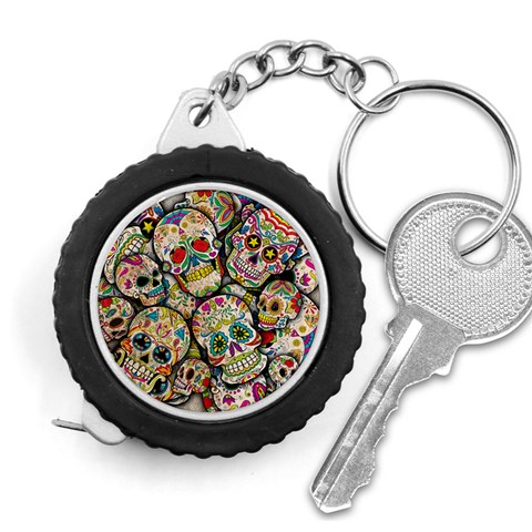 Sugar Skull Collage Measuring Tape from ArtsNow.com Front