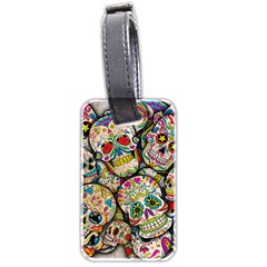 Sugar Skull Collage Luggage Tag (two sides) from ArtsNow.com Front