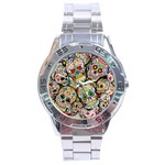 Sugar Skull Collage Stainless Steel Analogue Men’s Watch