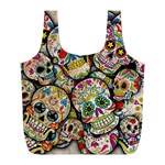 Sugar Skull Collage Full Print Recycle Bag (L)