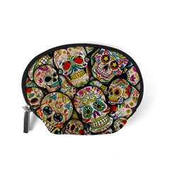 Sugar Skull Collage Accessory Pouch (Small) from ArtsNow.com Back