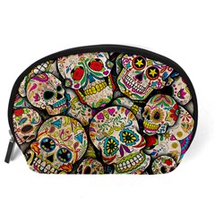 Sugar Skull Collage Accessory Pouch (Large) from ArtsNow.com Back