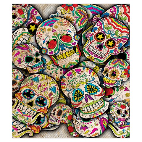 Sugar Skull Collage Drawstring Pouch (Small) from ArtsNow.com Back