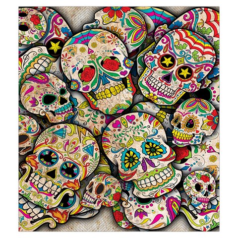 Sugar Skull Collage Drawstring Pouch (Medium) from ArtsNow.com Front