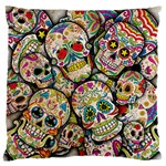 Sugar Skull Collage Standard Flano Cushion Case (One Side)