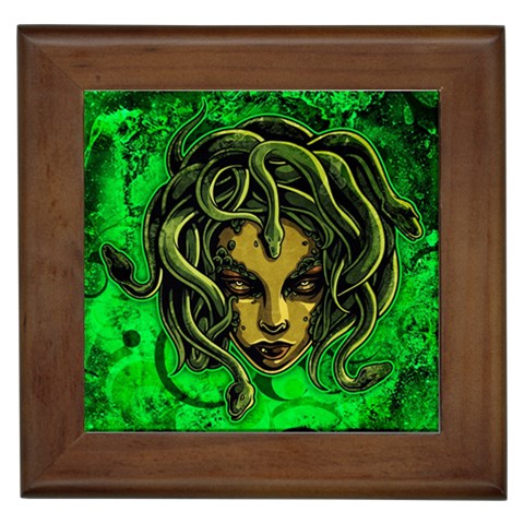 Medusa Framed Tile from ArtsNow.com Front