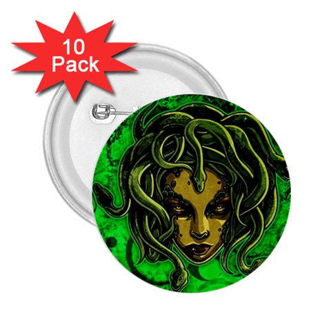 Medusa 2.25  Button (10 pack) from ArtsNow.com Front