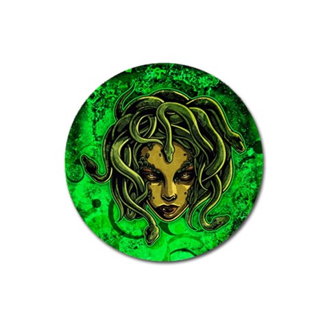 Medusa Magnet 3  (Round) from ArtsNow.com Front