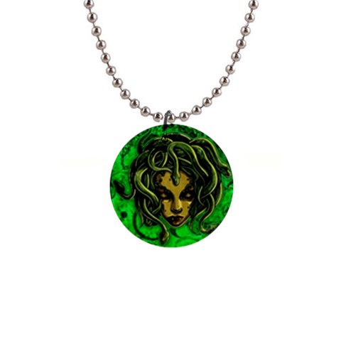 Medusa 1  Button Necklace from ArtsNow.com Front