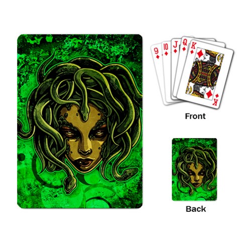 Medusa Playing Cards Single Design from ArtsNow.com Back