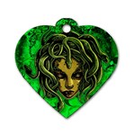 Medusa Dog Tag Heart (One Side)