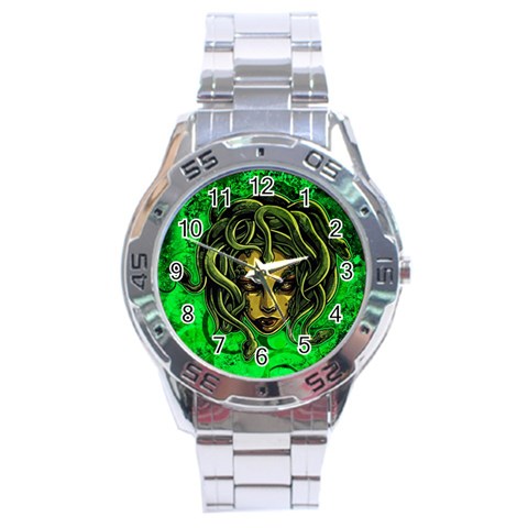 Medusa Stainless Steel Analogue Men’s Watch from ArtsNow.com Front