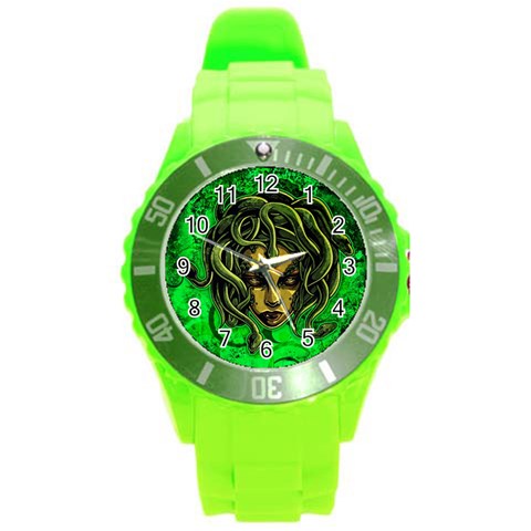 Medusa Round Plastic Sport Watch Large from ArtsNow.com Front