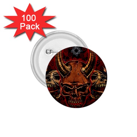 Evil Skulls 1.75  Button (100 pack)  from ArtsNow.com Front